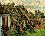 Винсент Виллем Ван Гог Песчаниковые домики с соломенными крышами в Шапонвале Овер 1890г,.  ван-гог.рф